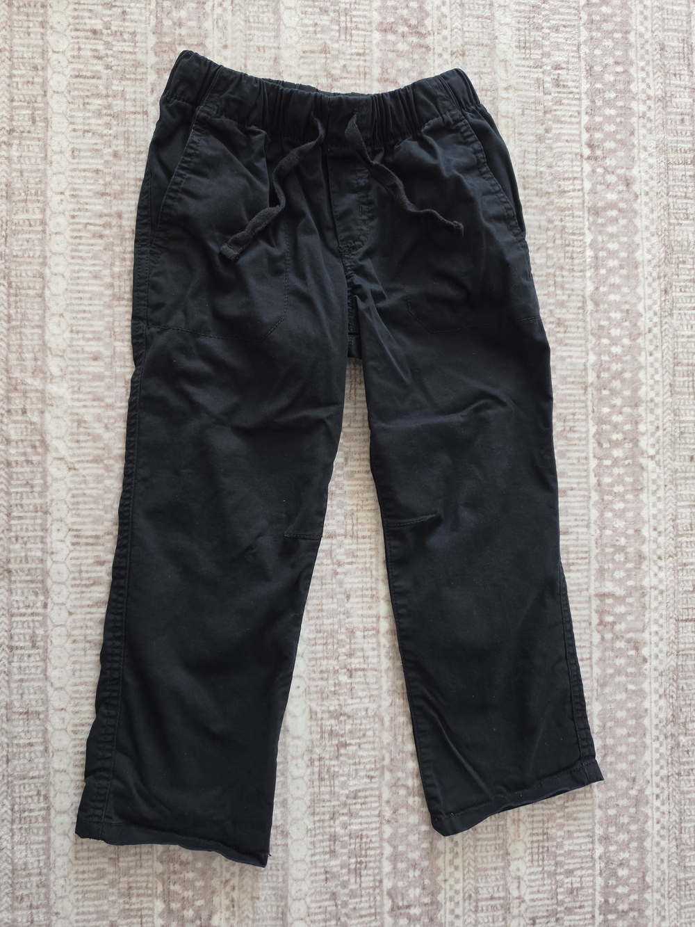 Cat & Jack Boys Black Straight Drawstring Pull-On Pants - Size 5